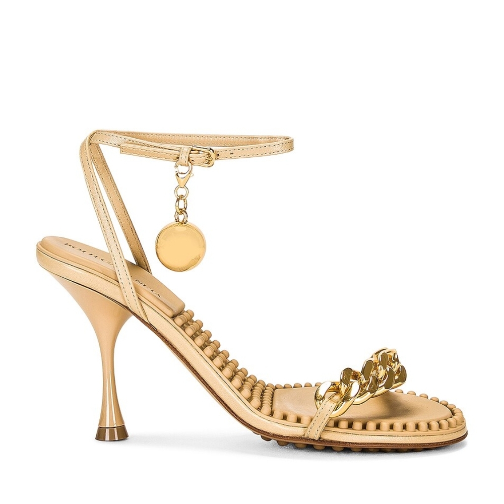 Bottega Veneta DOT ankle Strap Sandals - CANE SUGAR